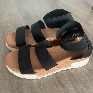 Black Sandals (Steve Madden dupes) size 8